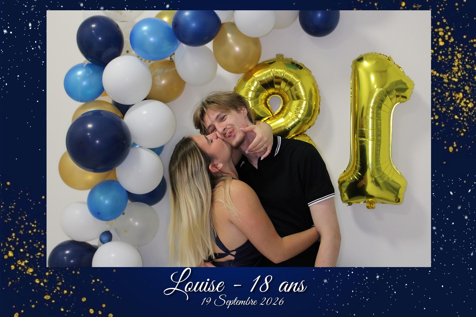 Photo souvenir encadrée pour les 18 ans de Louise