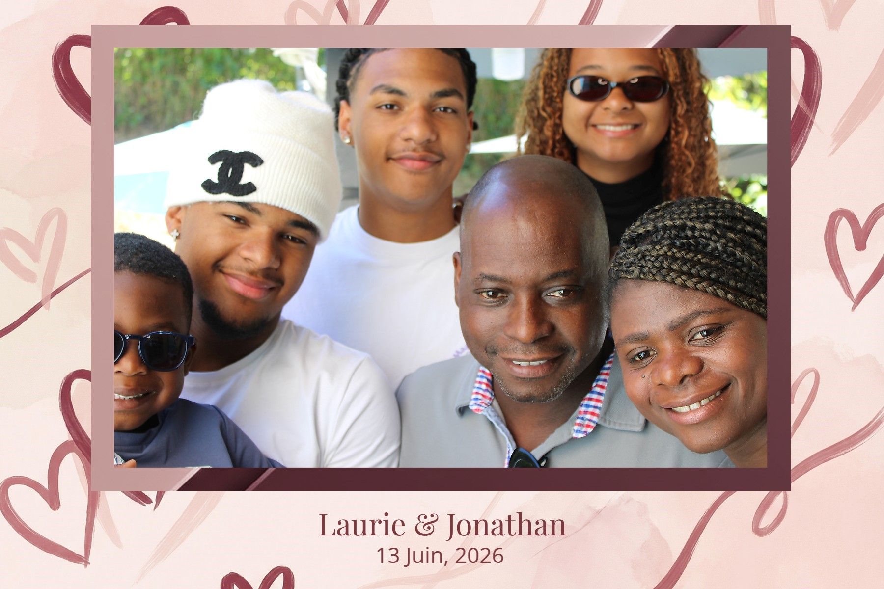 Portrait de famille au photobooth Photoboosté